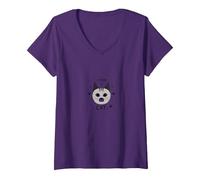 I Speak Cat - Adorable Feline Lover V-Neck T-Shirt, Women, Purple, XL