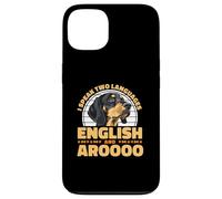 I Speak English And Aroooo Black And Tan Coonhound Case for iPhone 13