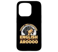I Speak English And Aroooo Black And Tan Coonhound Case for iPhone 15 Pro