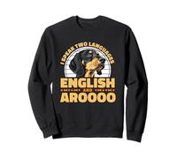 I Speak English And Aroooo Black And Tan Coonhound Sweatshirt