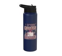 I Speak Fluent Binary Code Programmer Stainless Steel Insulated Water Bottle