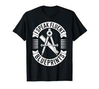 I Speak Fluent Blueprints Funny Architect Architecture T-Shirt