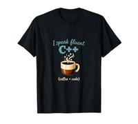 I Speak Fluent C++ Coffee Plus Code Programmer Humor T-Shirt