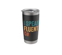 I Speak Fluent C# Funny Programmer Developer Stainless Steel Insulated Tumbler