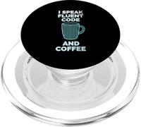 I Speak Fluent Code And Coffee PopSockets PopGrip for MagSafe