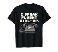 I Speak Fluent Dial-Up Classic Phone Retro Tech Telephone T-Shirt