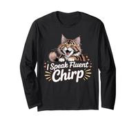 I Speak Fluent Maine Coon Chirp Cat Lover Long Sleeve T-Shirt