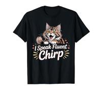 I Speak Fluent Maine Coon Chirp Cat Lover Value Graphic T-Shirt
