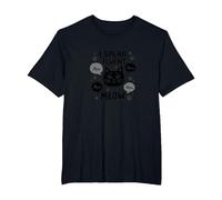 I Speak Fluent Meow - Cat Lover Graphic T-Shirt, Men's Big and Tall, Black, 3X Tall
