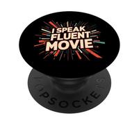 I Speak Fluent Movie Film Lover Cinema Fan Design PopSockets Adhesive PopGrip