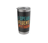 I Speak Fluent Python Funny Programmer Developer Stainless Steel Insulated Tumbler