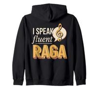 I Speak Fluent Raga - Sitar Player Zip Hoodie