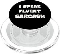 I speak fluent sarcasm, sarcastic witty humor saying joke PopSockets PopGrip for MagSafe
