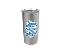 I Speak Fluent Spanglish Bilingual Language Learning Graphic Stainless Steel Insulated Tumbler