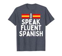 I Speak Fluent Spanish Fluently, Speaking Spanish Language T-Shirt, Men, Heather Blue, Medium