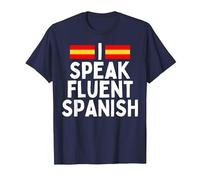 I Speak Fluent Spanish Fluently, Speaking Spanish Language T-Shirt, Men, Navy Blue, 5X-Large