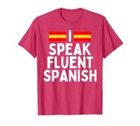 I Speak Fluent Spanish Fluently, Speaking Spanish Language T-Shirt, Men, Red Heather, X-Large