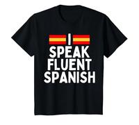 I Speak Fluent Spanish Fluently, Speaking Spanish Language T-Shirt, Youth, Black, 2T