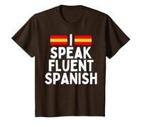 I Speak Fluent Spanish Fluently, Speaking Spanish Language T-Shirt, Youth, Brown, X-Small