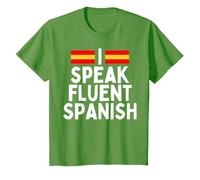 I Speak Fluent Spanish Fluently, Speaking Spanish Language T-Shirt, Youth, Grass Green, Medium