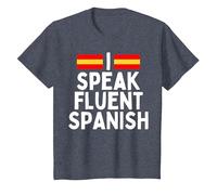 I Speak Fluent Spanish Fluently, Speaking Spanish Language T-Shirt, Youth, Heather Blue, 3T