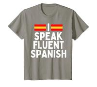 I Speak Fluent Spanish Fluently, Speaking Spanish Language T-Shirt, Youth, Slate Grey, X-Small