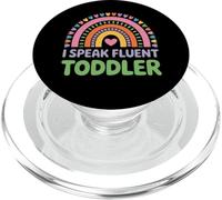 I Speak Fluent Toddler Cute Colorful Rainbow Art PopSockets PopGrip for MagSafe