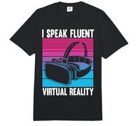 I Speak Fluent Virtual Reality Retro VR Gamer Comfort Colors Adult Heavyweight T-Shirt