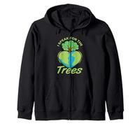 I Speak For The Trees Earth Day Every Environmental Zip Hoodie