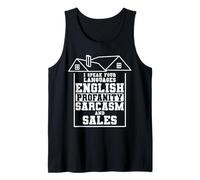 I Speak Four Languages Real Estate Agent Realtor Broker Tank Top