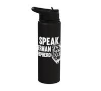 I Speak German Shepherd Rules Dog Lovers Stainless Steel Insulated Water Bottle