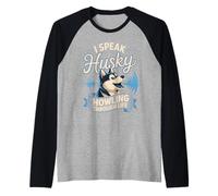 I Speak Husky Howling Through Life Dog Mom Raglan Baseball Tee