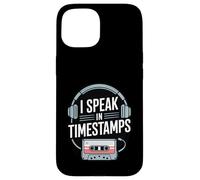 I Speak In Timestamps - True Crime Podcast Addict Case for iPhone 15