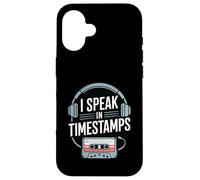 I Speak In Timestamps - True Crime Podcast Addict Case for iPhone 16