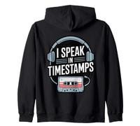 I Speak In Timestamps - True Crime Podcast Addict Zip Hoodie