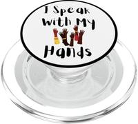 I Speak With My Hands ASL Deaf Pride Inclusive Design PopSockets PopGrip for MagSafe