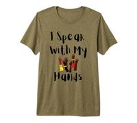 I Speak with My Hands ASL Deaf Pride Inclusive Design Premium T-Shirt