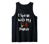 I Speak with My Hands ASL Deaf Pride Inclusive Design Tank Top