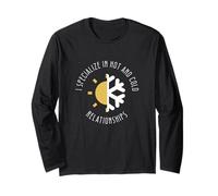 I Specialize In Hot And Cold Relationships Funny HVAC Techs Long Sleeve T-Shirt