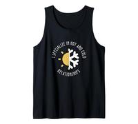 I Specialize In Hot And Cold Relationships Funny HVAC Techs Tank Top