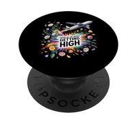 I Spend All My Money Getting High Pilot Aviation |- PopSockets Adhesive PopGrip