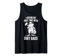 I Spend My Free Time with Dirt Bags Funny Frog Dad Shovel Tank Top