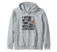 I Spend My Free Time With Hose And Dirtbags Garding Fan Zip Hoodie