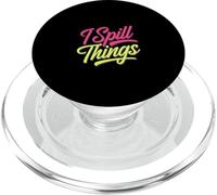 I Spill Things Funny Gossip Clumsy |- PopSockets PopGrip for MagSafe