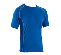 i-sports Kids T-Shirts Microfibre Performance Technical Tees Junior - Royal/Silver Stitch, 14-15 Years (X-Large)