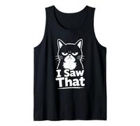 I Spotted that Surly Cat Humor Design Tank Top