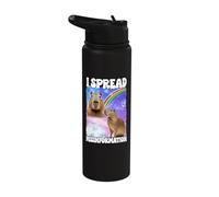 I Spread Misinformation Capybara Stainless Steel Insulated Water Bottle