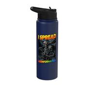 I Spread Misinformation Cringe Skeleton Stainless Steel Insulated Water Bottle