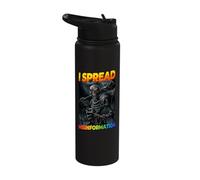 I Spread Misinformation Cringe Skeleton Stainless Steel Insulated Water Bottle