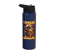 I Spread Misinformation Cringe Skeleton Stainless Steel Insulated Water Bottle